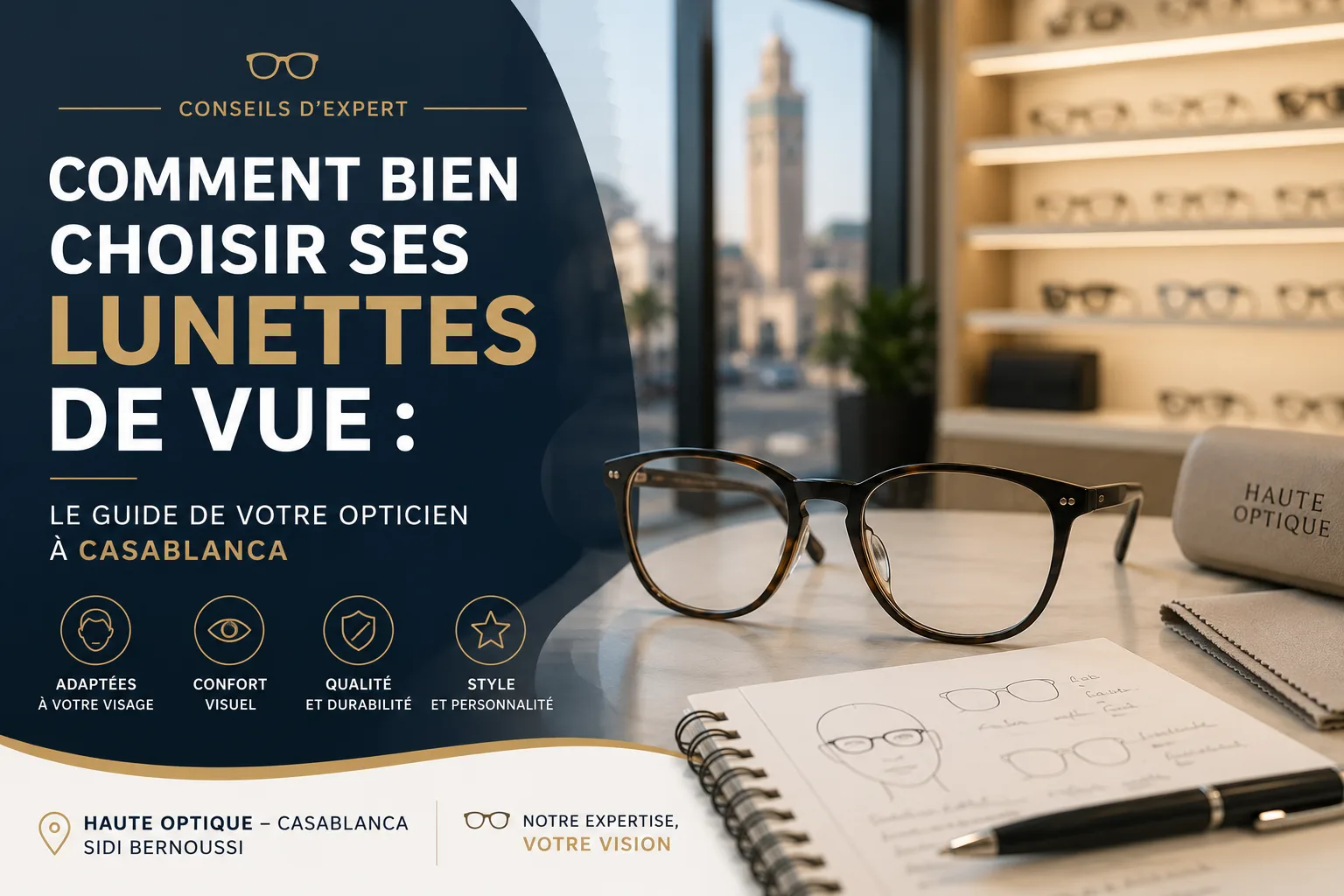 Comment bien choisir ses lunettes de vue : le guide de votre opticien à Casablanca